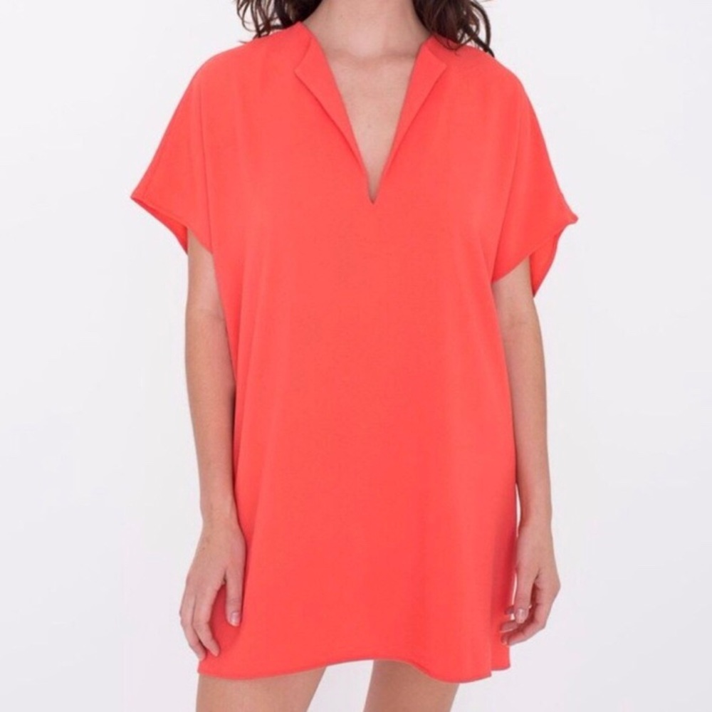 Adia American Apparel minidress/ tunic peach coral